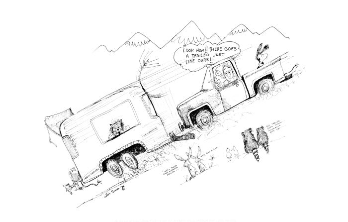 There Goes A Trailer Print