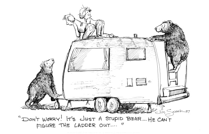 Bear on Ladder Print